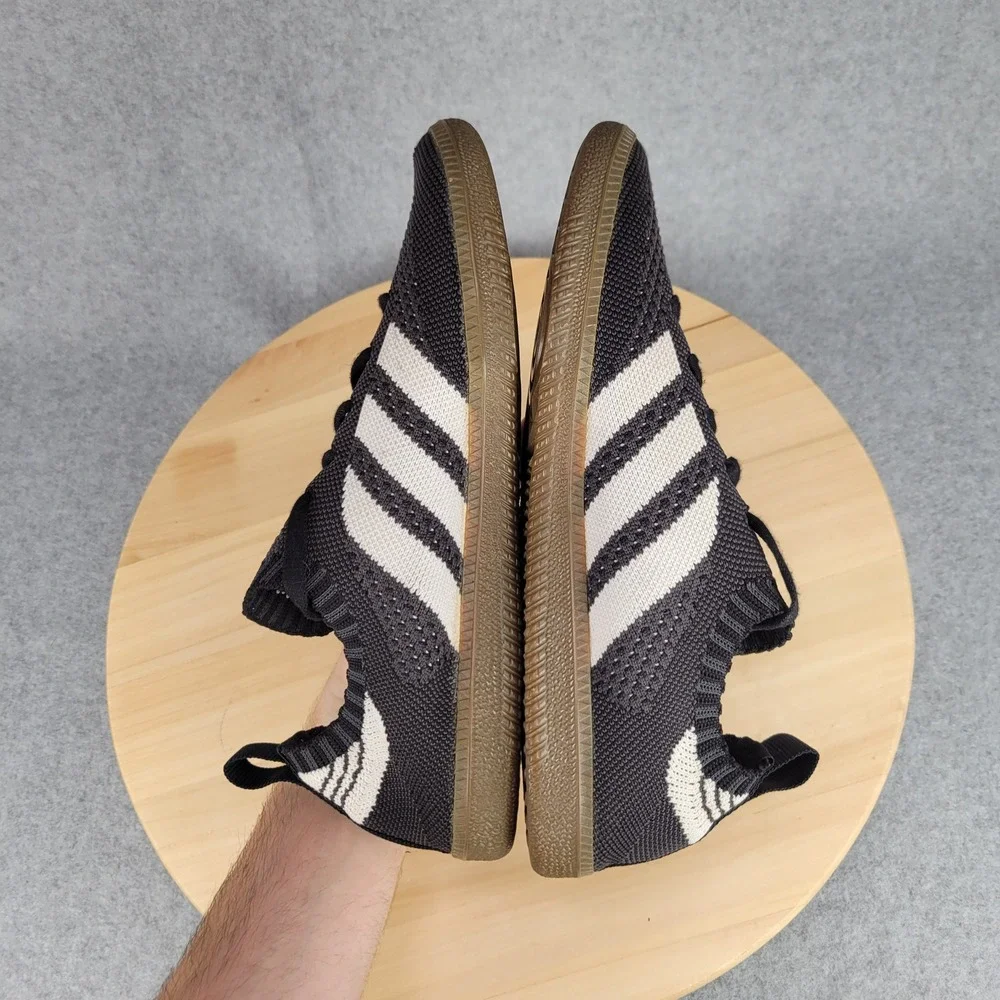 adidas Samba Sock Primeknit Mens 7.5 Carbon Grey White Gum CQ2218 Sneaker